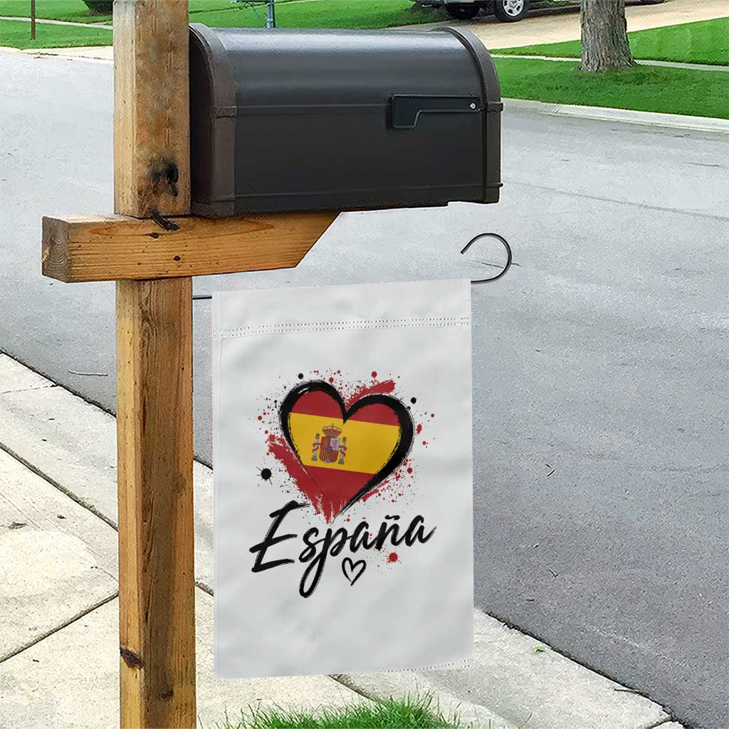 Espana Heart Spanish Flag Patriotic Spain Pride Garden Flag