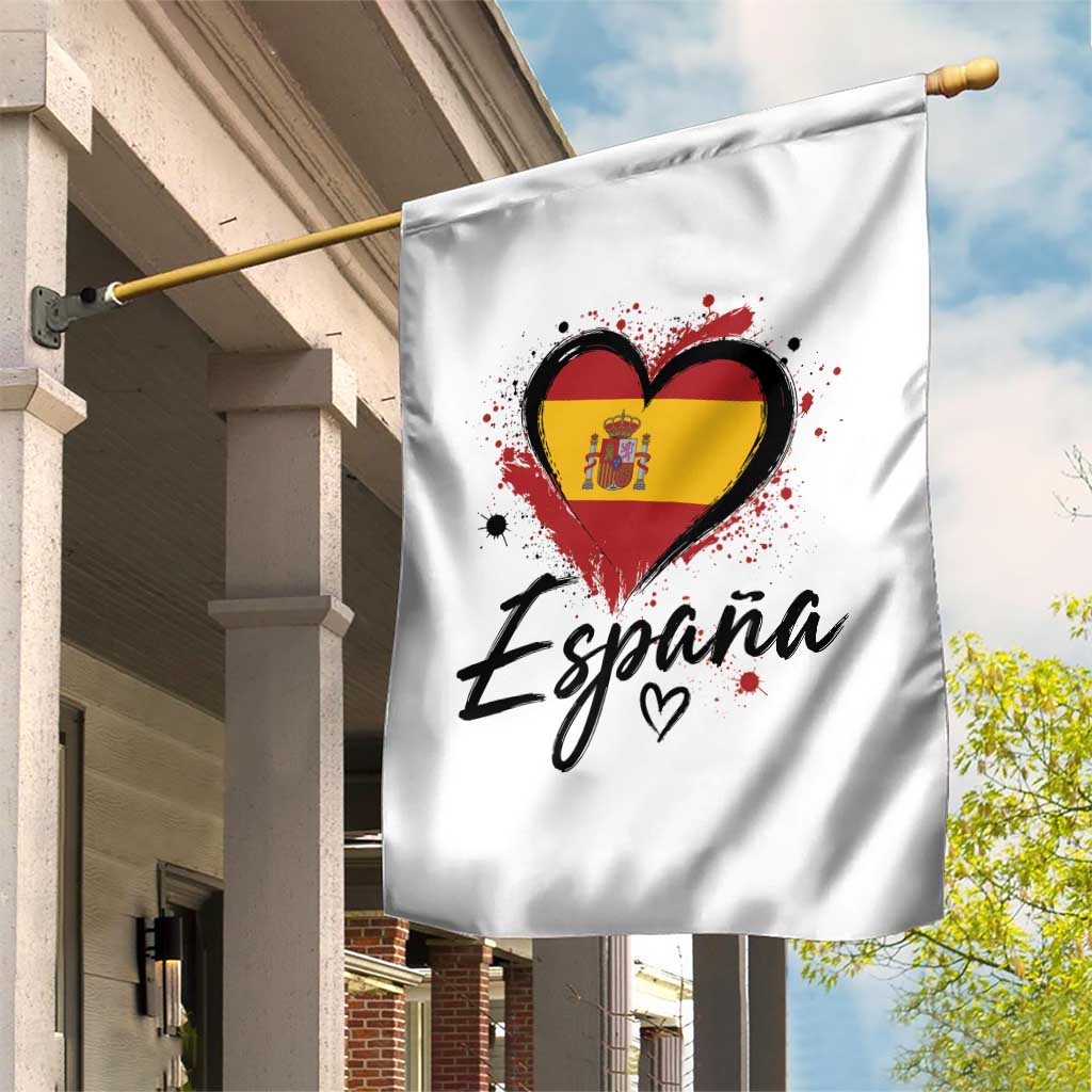 Espana Heart Spanish Flag Patriotic Spain Pride Garden Flag