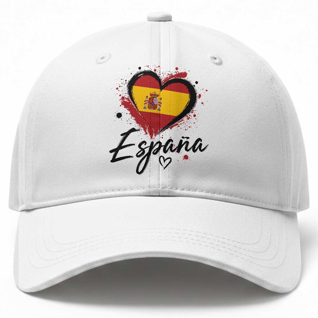 Espana Heart Spanish Flag Patriotic Spain Pride Baseball Cap TS11 Print Your Wear