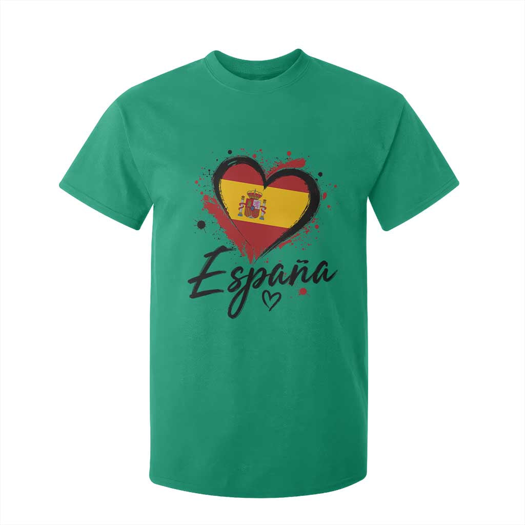 Espana Heart Spanish Flag Patriotic Spain Pride T Shirt For Kid
