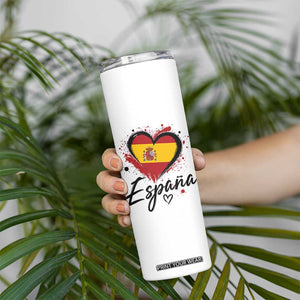 Espana Heart Spanish Flag Patriotic Spain Pride Skinny Tumbler