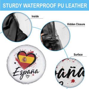 Espana Heart Spanish Flag Patriotic Spain Pride Spare Tire Cover