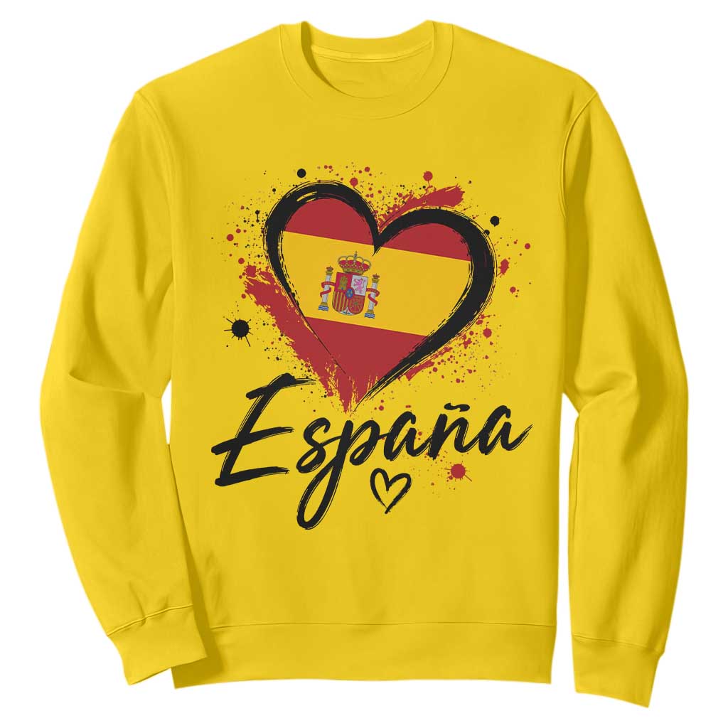 Espana Heart Spanish Flag Patriotic Spain Pride Sweatshirt