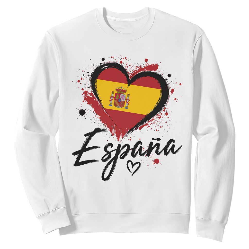 Espana Heart Spanish Flag Patriotic Spain Pride Sweatshirt