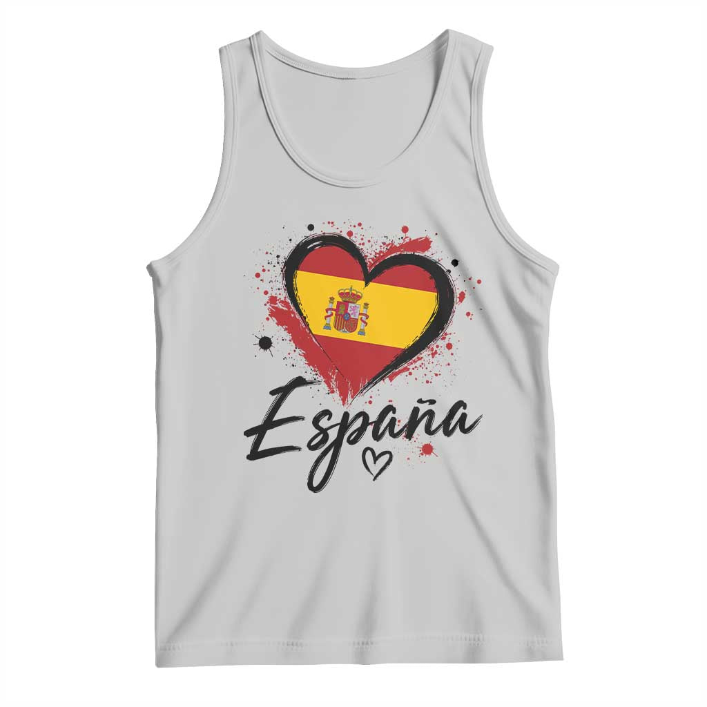 Espana Heart Spanish Flag Patriotic Spain Pride Tank Top