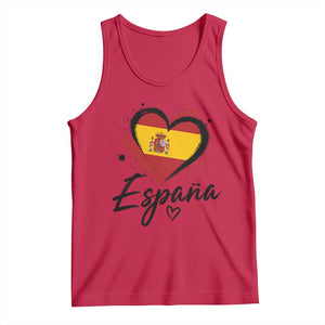 Espana Heart Spanish Flag Patriotic Spain Pride Tank Top