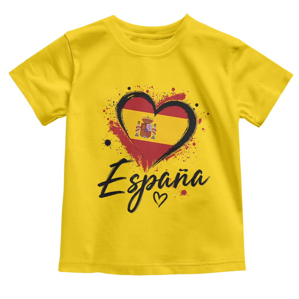 Espana Heart Spanish Flag Patriotic Spain Pride Toddler T Shirt