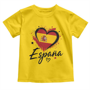 Espana Heart Spanish Flag Patriotic Spain Pride Toddler T Shirt