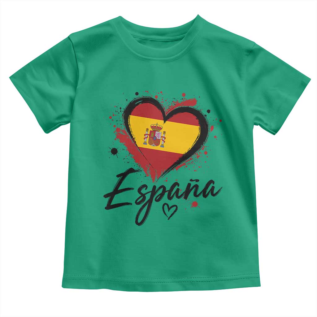 Espana Heart Spanish Flag Patriotic Spain Pride Toddler T Shirt