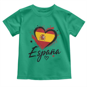 Espana Heart Spanish Flag Patriotic Spain Pride Toddler T Shirt