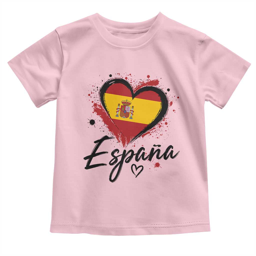 Espana Heart Spanish Flag Patriotic Spain Pride Toddler T Shirt