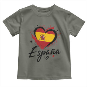 Espana Heart Spanish Flag Patriotic Spain Pride Toddler T Shirt