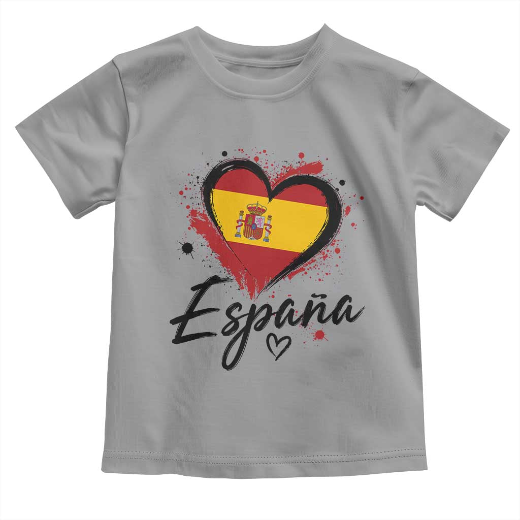 Espana Heart Spanish Flag Patriotic Spain Pride Toddler T Shirt