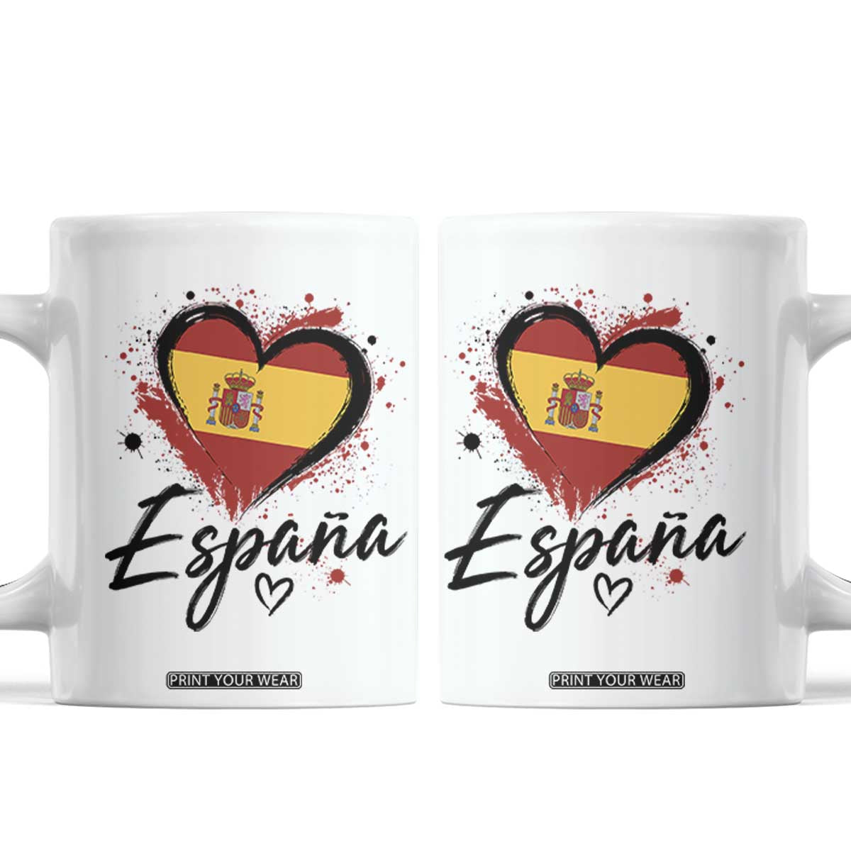 Espana Heart Spanish Flag Patriotic Spain Pride Coffee Mug