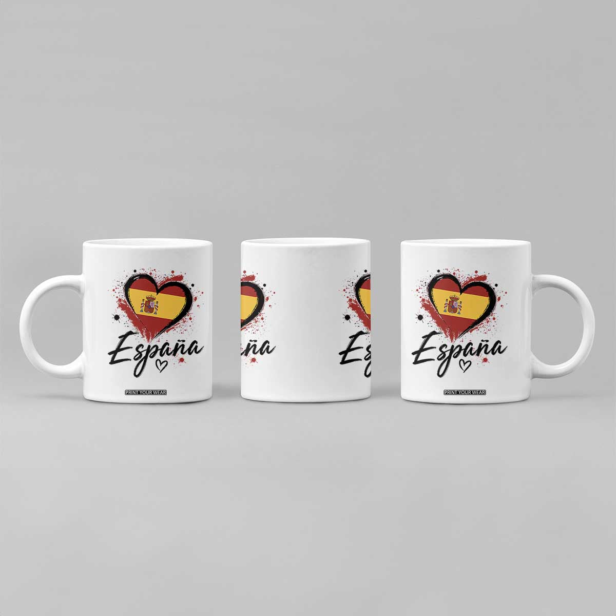 Espana Heart Spanish Flag Patriotic Spain Pride Coffee Mug