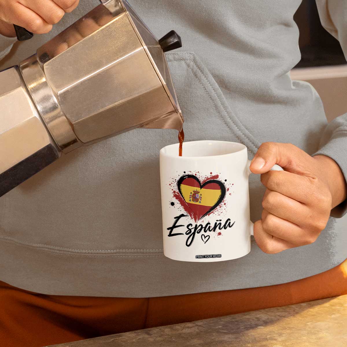 Espana Heart Spanish Flag Patriotic Spain Pride Coffee Mug