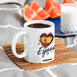 Espana Heart Spanish Flag Patriotic Spain Pride Coffee Mug
