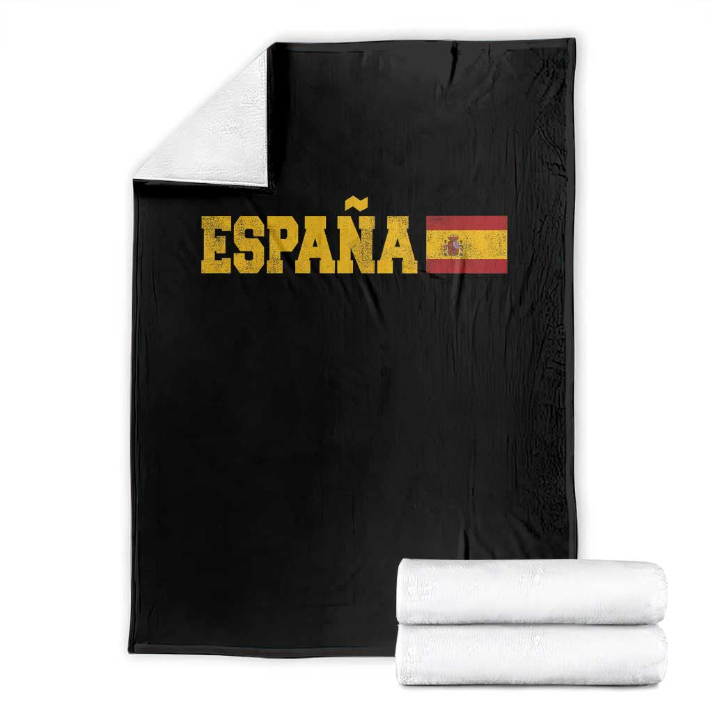 Espana Spain Vintage Sports Design Spanish Flag Throw Blanket
