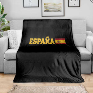 Espana Spain Vintage Sports Design Spanish Flag Throw Blanket
