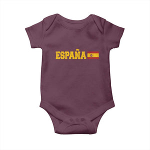 Espana Spain Vintage Sports Design Spanish Flag Baby Onesie
