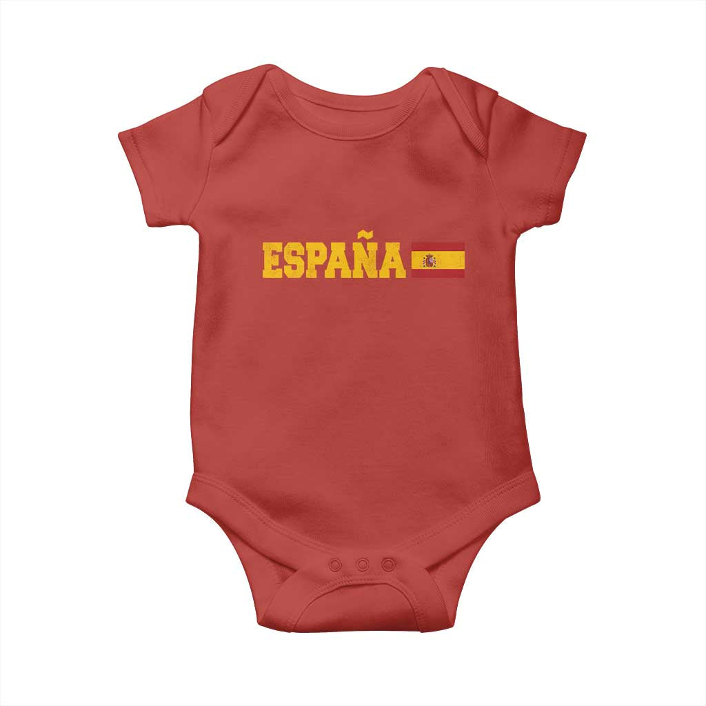 Espana Spain Vintage Sports Design Spanish Flag Baby Onesie