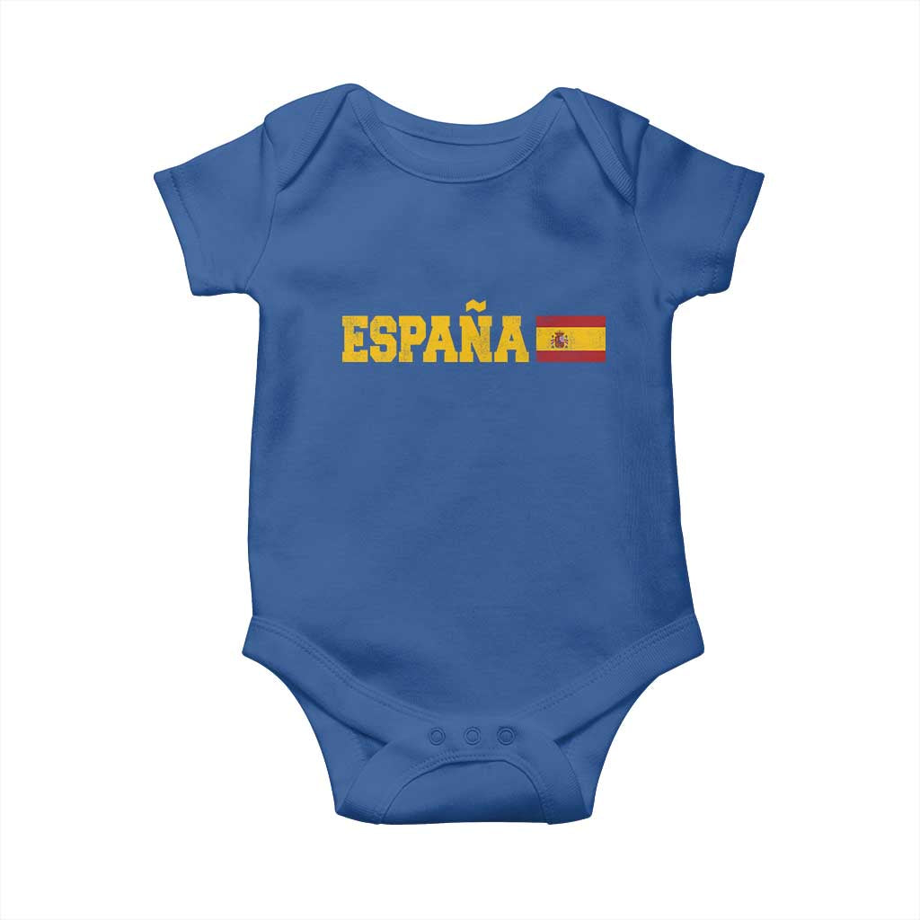 Espana Spain Vintage Sports Design Spanish Flag Baby Onesie
