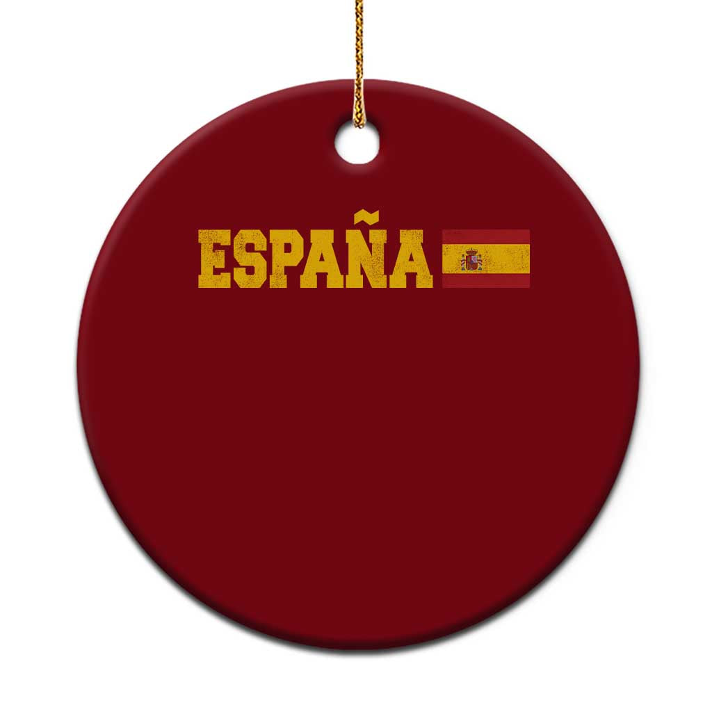 Espana Spain Vintage Sports Design Spanish Flag Ceramic Ornament