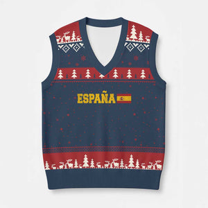 Espana Spain Vintage Sports Design Spanish Flag V-Neck Knit Sweater Vest