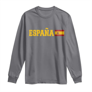 Espana Spain Vintage Sports Design Spanish Flag Long Sleeve Shirt