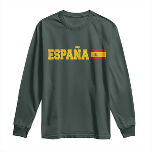 Espana Spain Vintage Sports Design Spanish Flag Long Sleeve Shirt