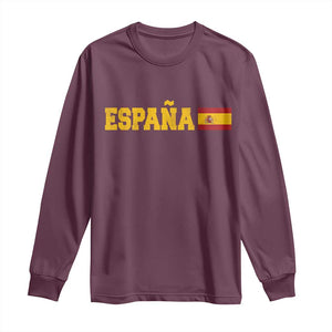 Espana Spain Vintage Sports Design Spanish Flag Long Sleeve Shirt