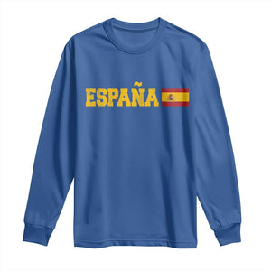 Espana Spain Vintage Sports Design Spanish Flag Long Sleeve Shirt