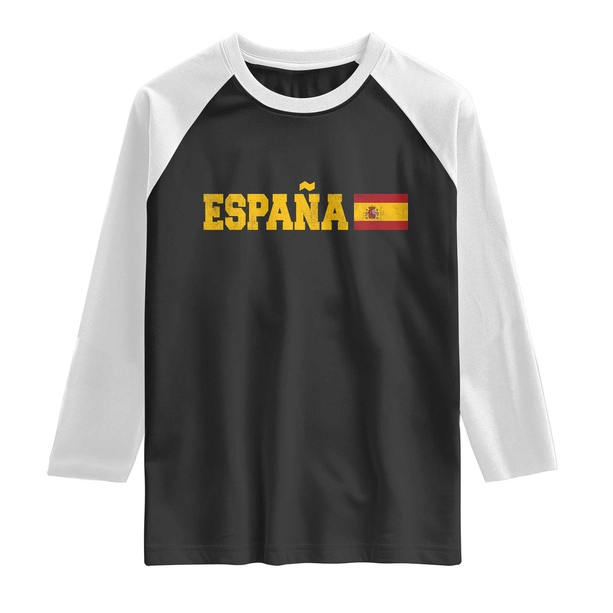 Espana Spain Vintage Sports Design Spanish Flag Raglan Shirt