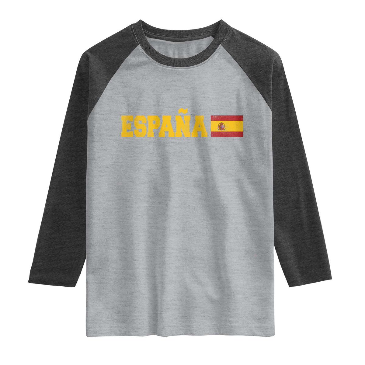 Espana Spain Vintage Sports Design Spanish Flag Raglan Shirt