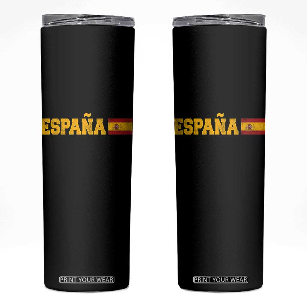 Espana Spain Vintage Sports Design Spanish Flag Skinny Tumbler