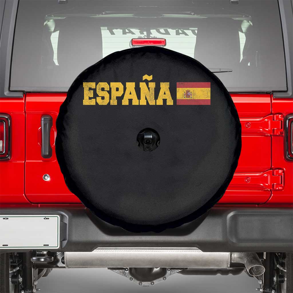 Espana Spain Vintage Sports Design Spanish Flag Spare Tire Cover