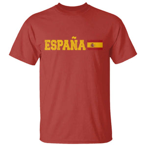 Espana Spain Vintage Sports Design Spanish Flag T Shirt