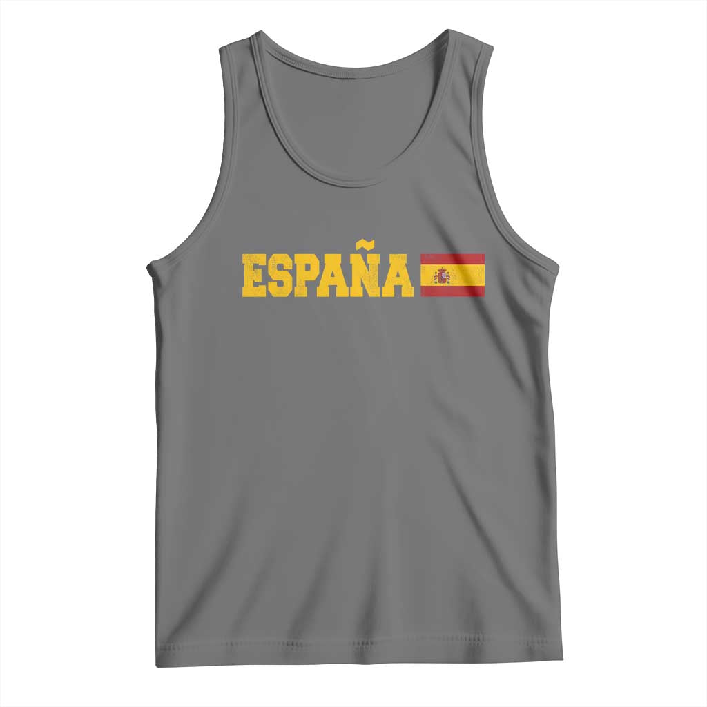 Espana Spain Vintage Sports Design Spanish Flag Tank Top