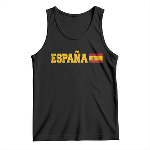 Espana Spain Vintage Sports Design Spanish Flag Tank Top