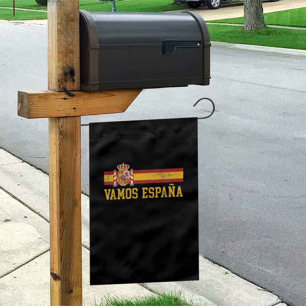 Vamos Espana Spainish Flag Vintage Spain Coat of Arms Garden Flag