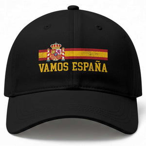 Vamos Espana Spainish Flag Vintage Spain Coat of Arms Baseball Cap