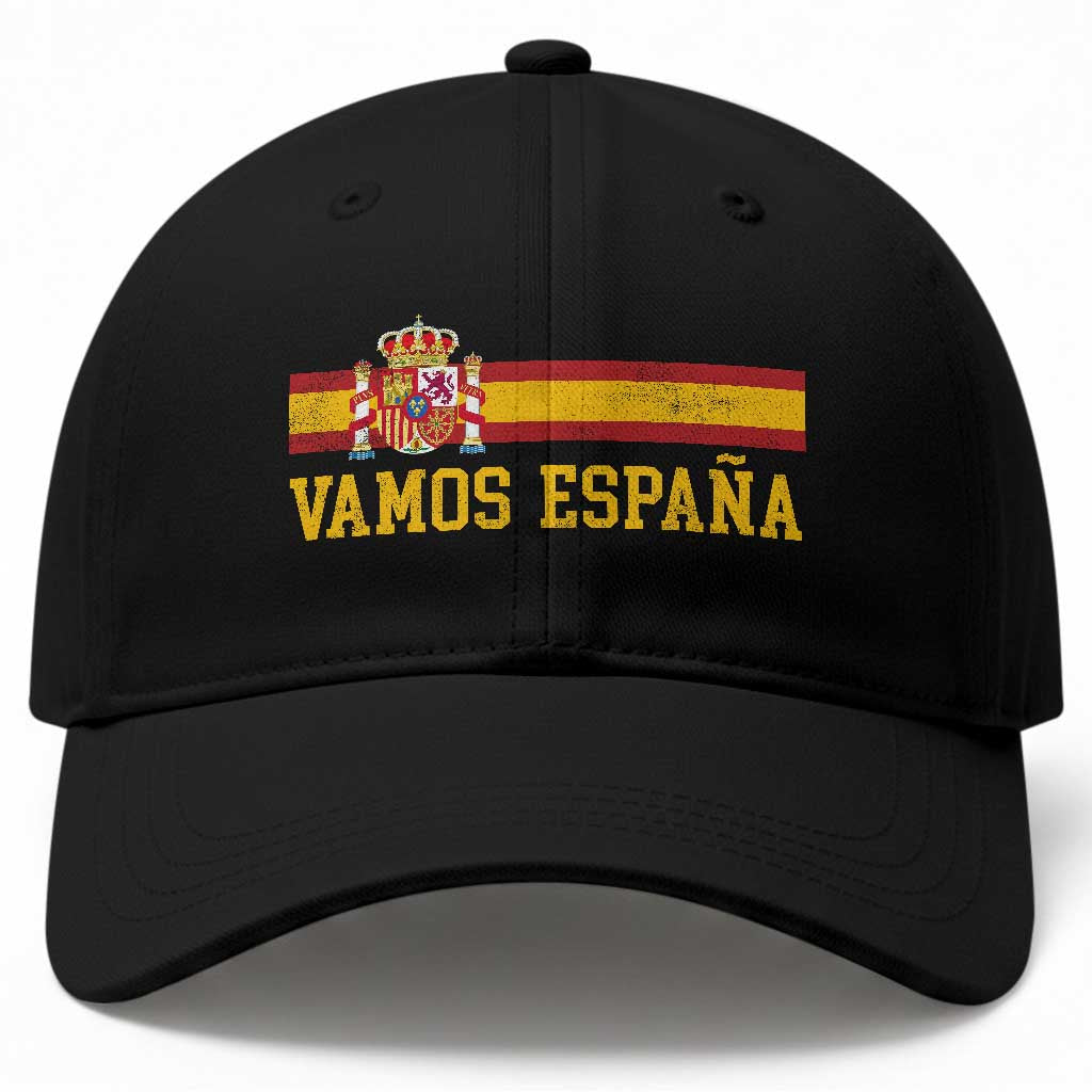 Vamos Espana Spainish Flag Vintage Spain Coat of Arms Baseball Cap TS11 Print Your Wear