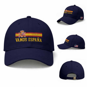 Vamos Espana Spainish Flag Vintage Spain Coat of Arms Baseball Cap
