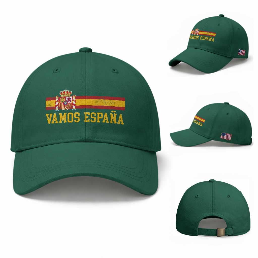 Vamos Espana Spainish Flag Vintage Spain Coat of Arms Baseball Cap
