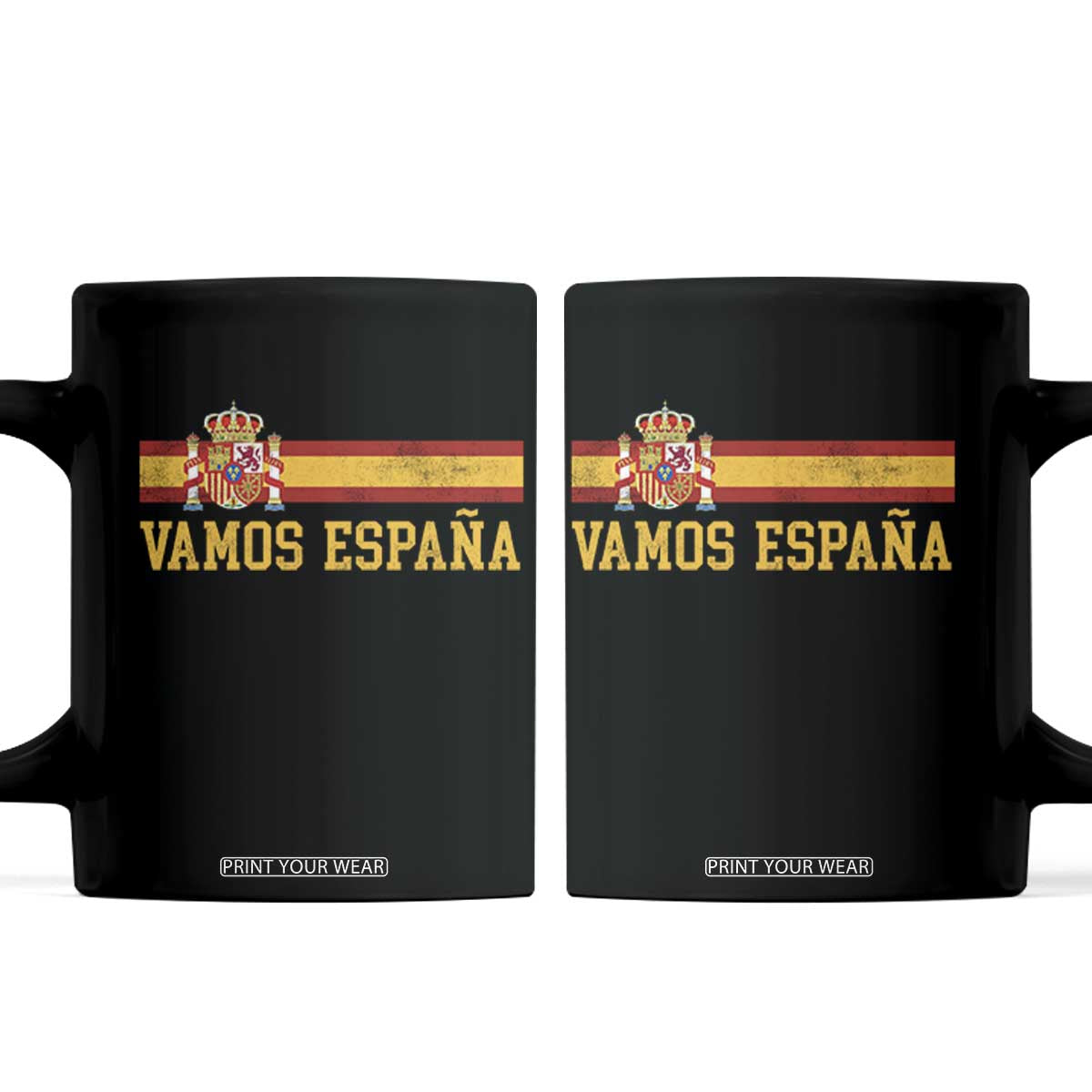 Vamos Espana Spainish Flag Vintage Spain Coat of Arms Coffee Mug