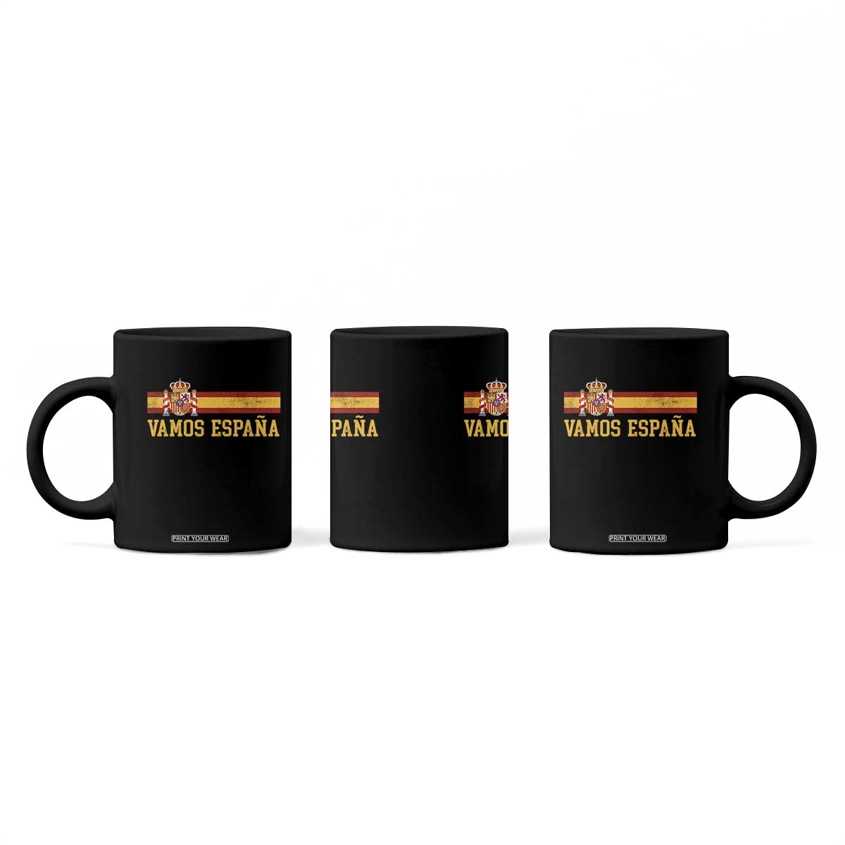 Vamos Espana Spainish Flag Vintage Spain Coat of Arms Coffee Mug