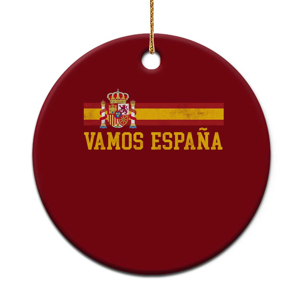 Vamos Espana Spainish Flag Vintage Spain Coat of Arms Ceramic Ornament