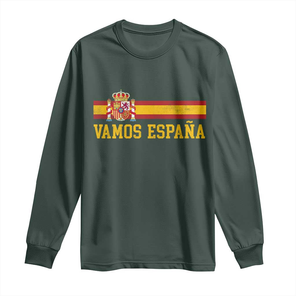 Vamos Espana Spainish Flag Vintage Spain Coat of Arms Long Sleeve Shirt