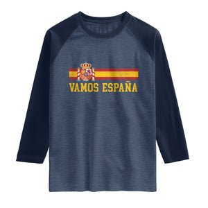 Vamos Espana Spainish Flag Vintage Spain Coat of Arms Raglan Shirt