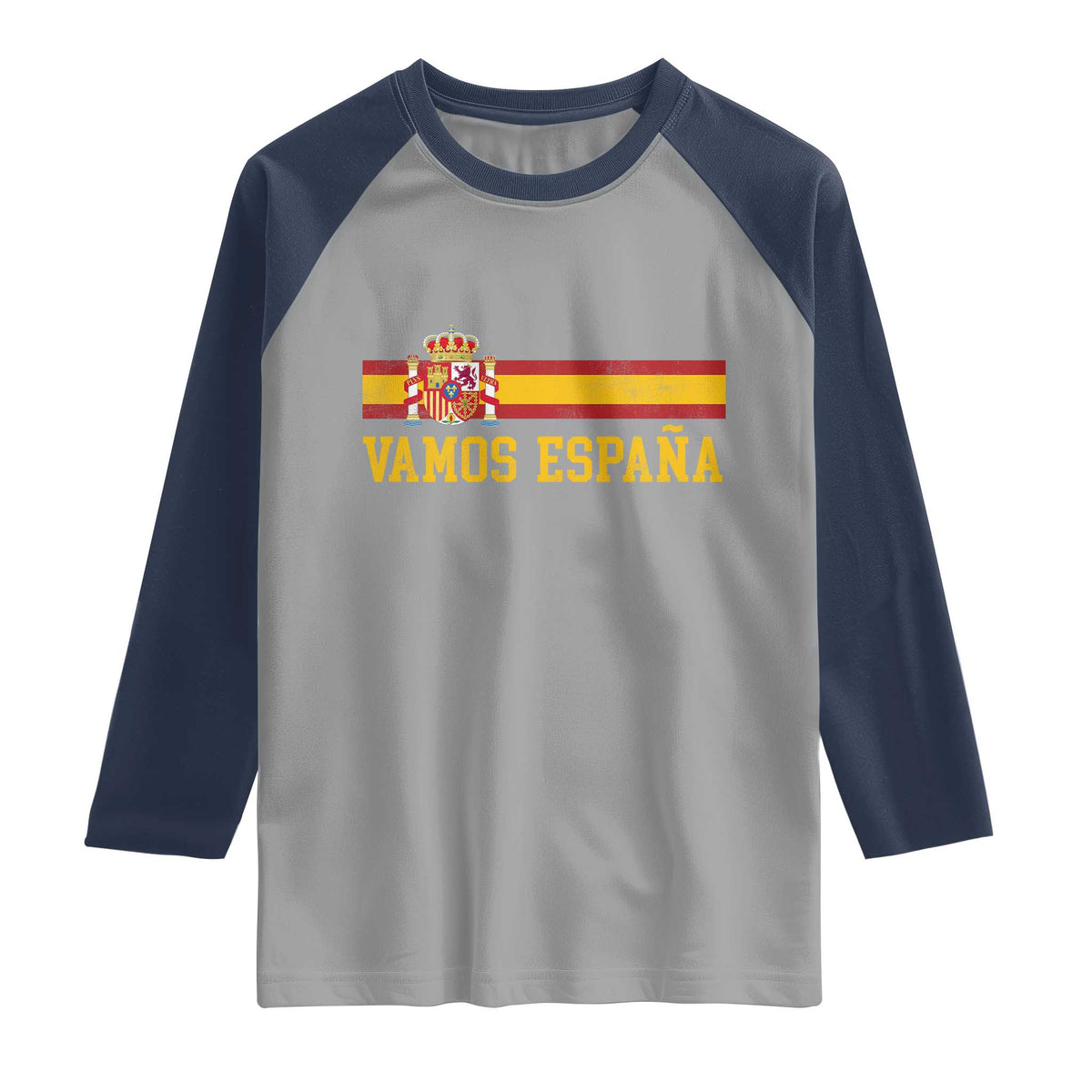 Vamos Espana Spainish Flag Vintage Spain Coat of Arms Raglan Shirt